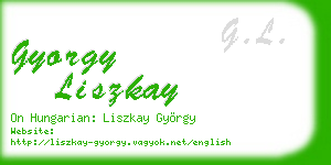 gyorgy liszkay business card